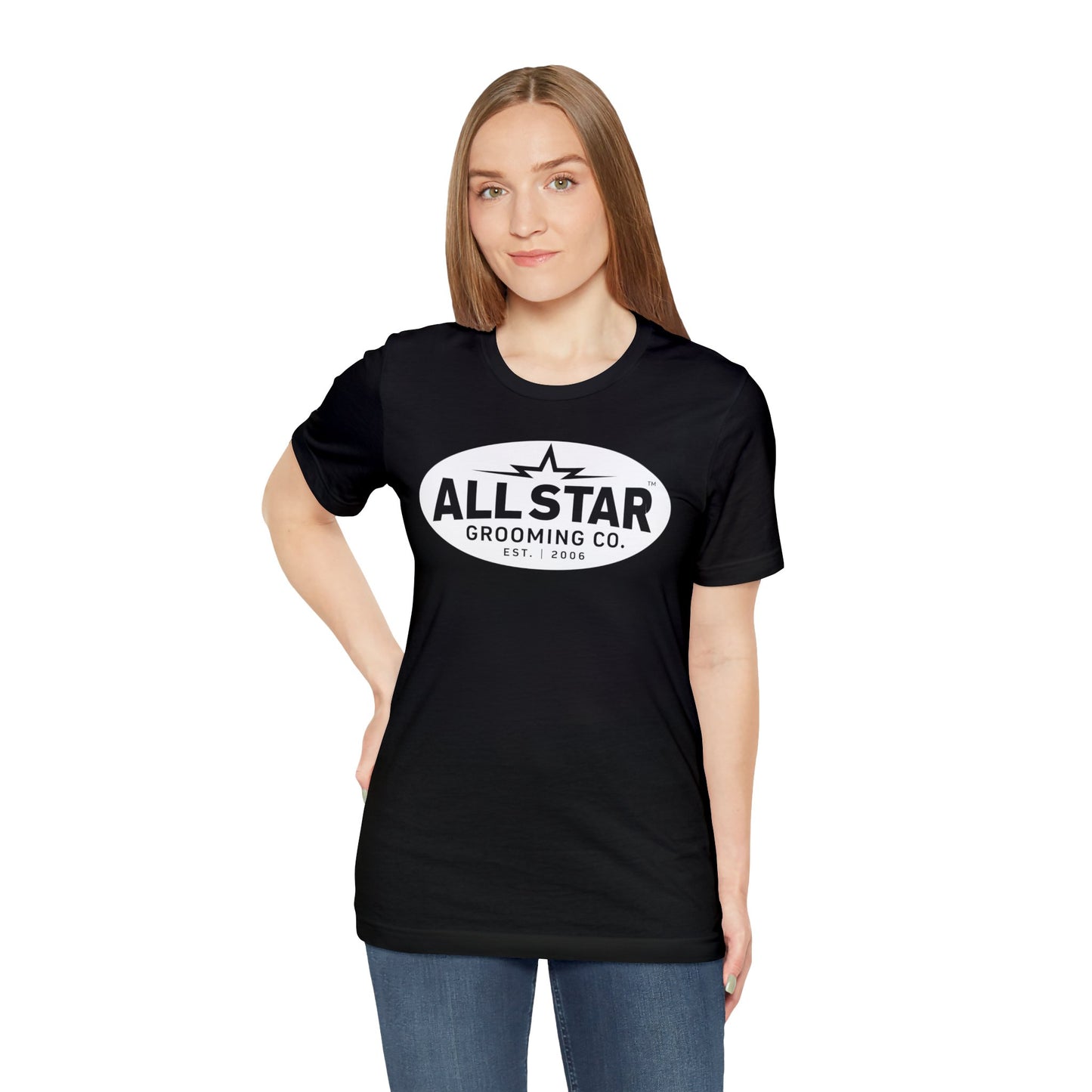 ASG Unisex Jersey Vintage White Oval Short Sleeve Tee