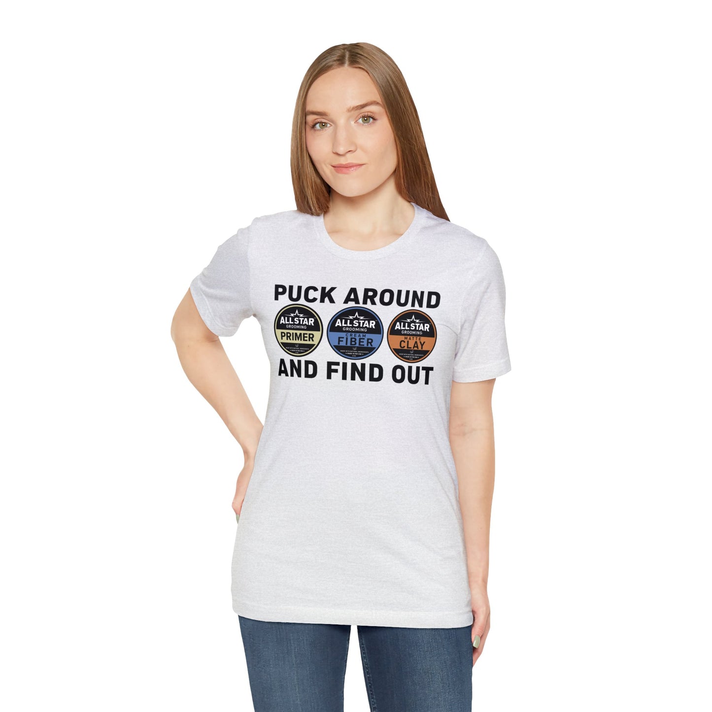 ASG Unisex Jersey Puck Around and Find Out Short Sleeve Tee