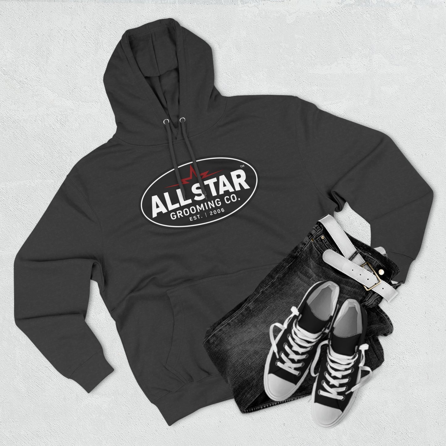 ASG Unisex Vintage Logo Premium Pullover Hoodie