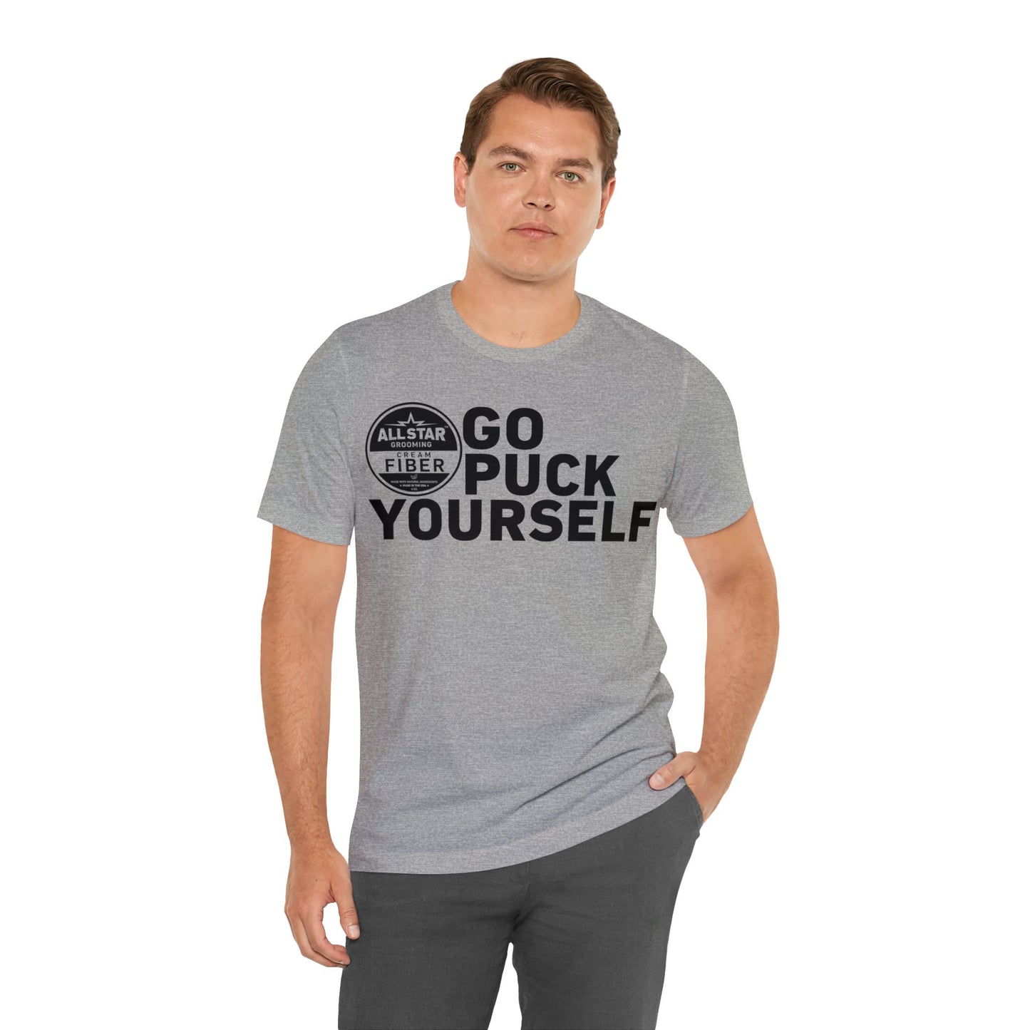 ASG Unisex GO PUCK YOURSELF Short Sleeve Tee