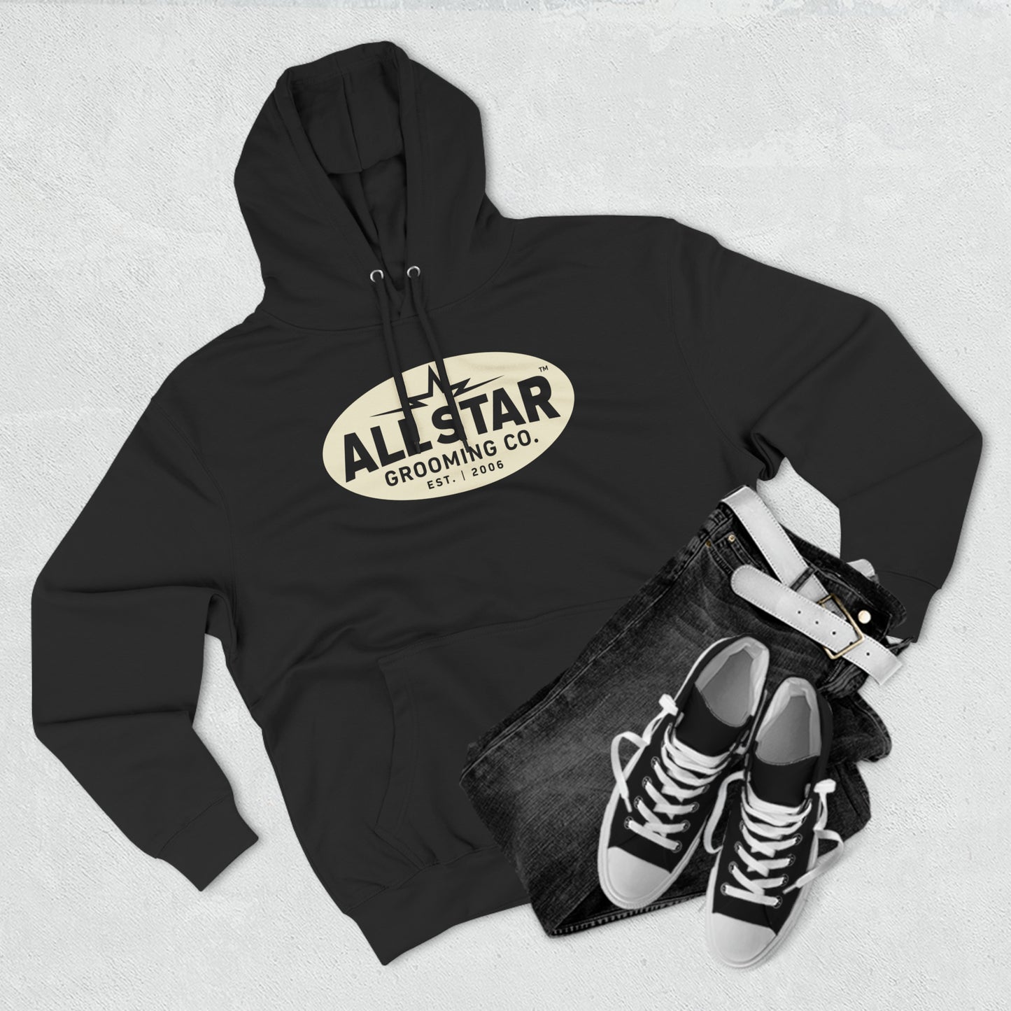 ASG Unisex Premium Vintage Oval Pullover Hoodie
