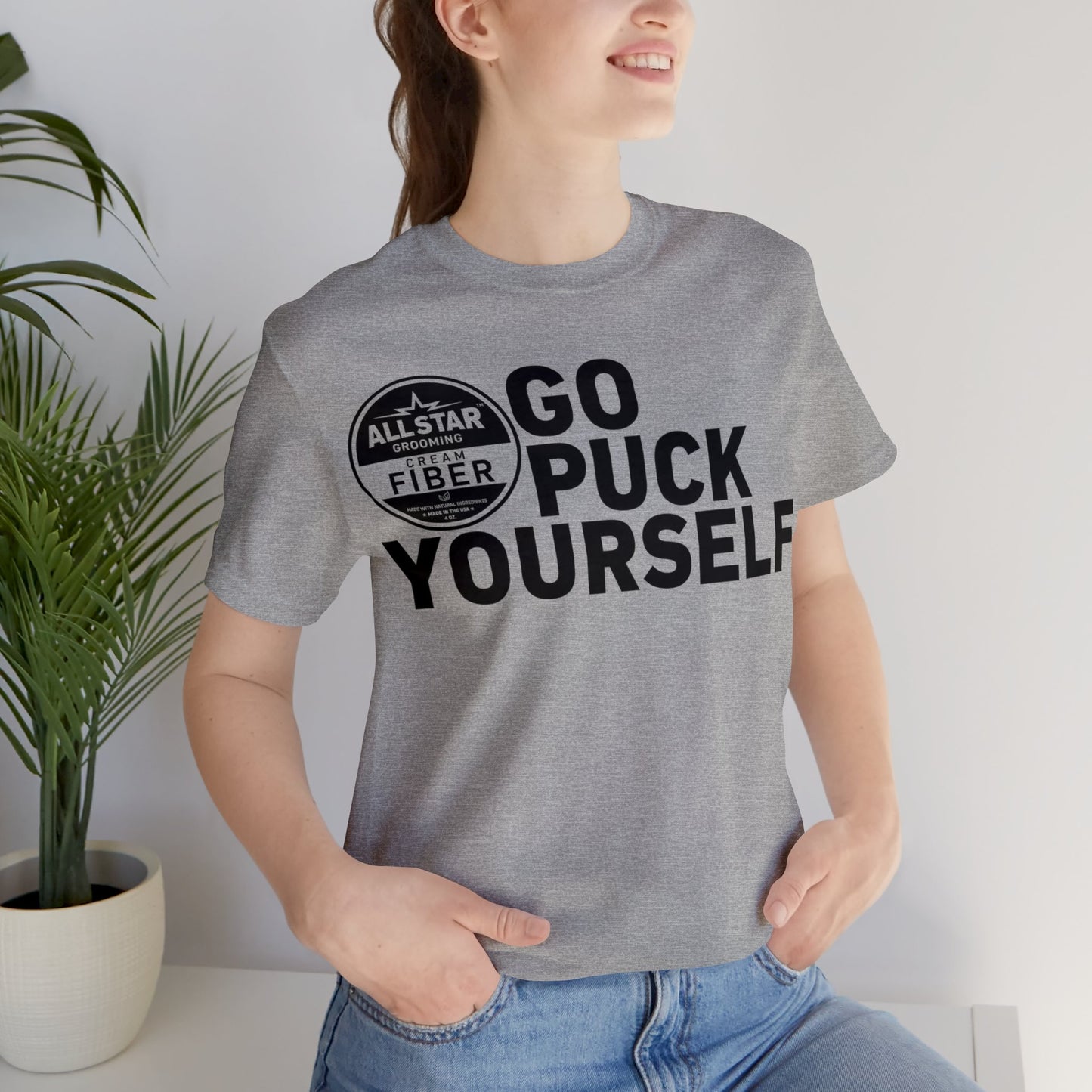 ASG Unisex GO PUCK YOURSELF Short Sleeve Tee