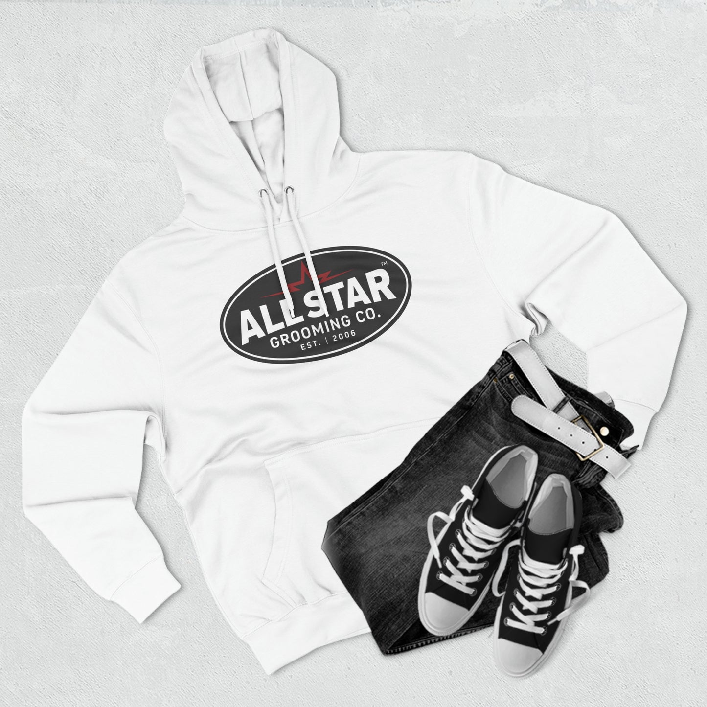 ASG Unisex Vintage Logo Premium Pullover Hoodie