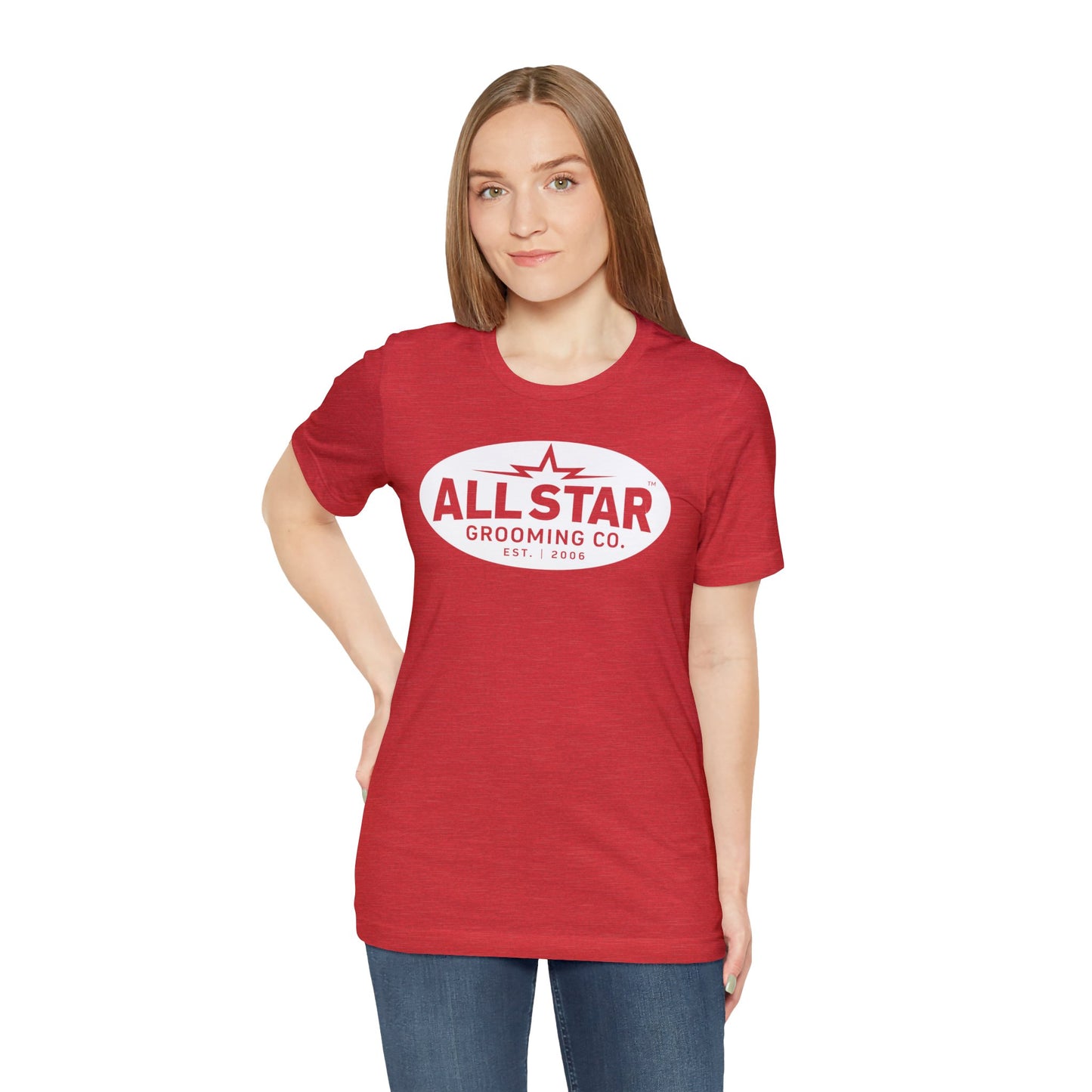 ASG Unisex Jersey Vintage White Oval Short Sleeve Tee