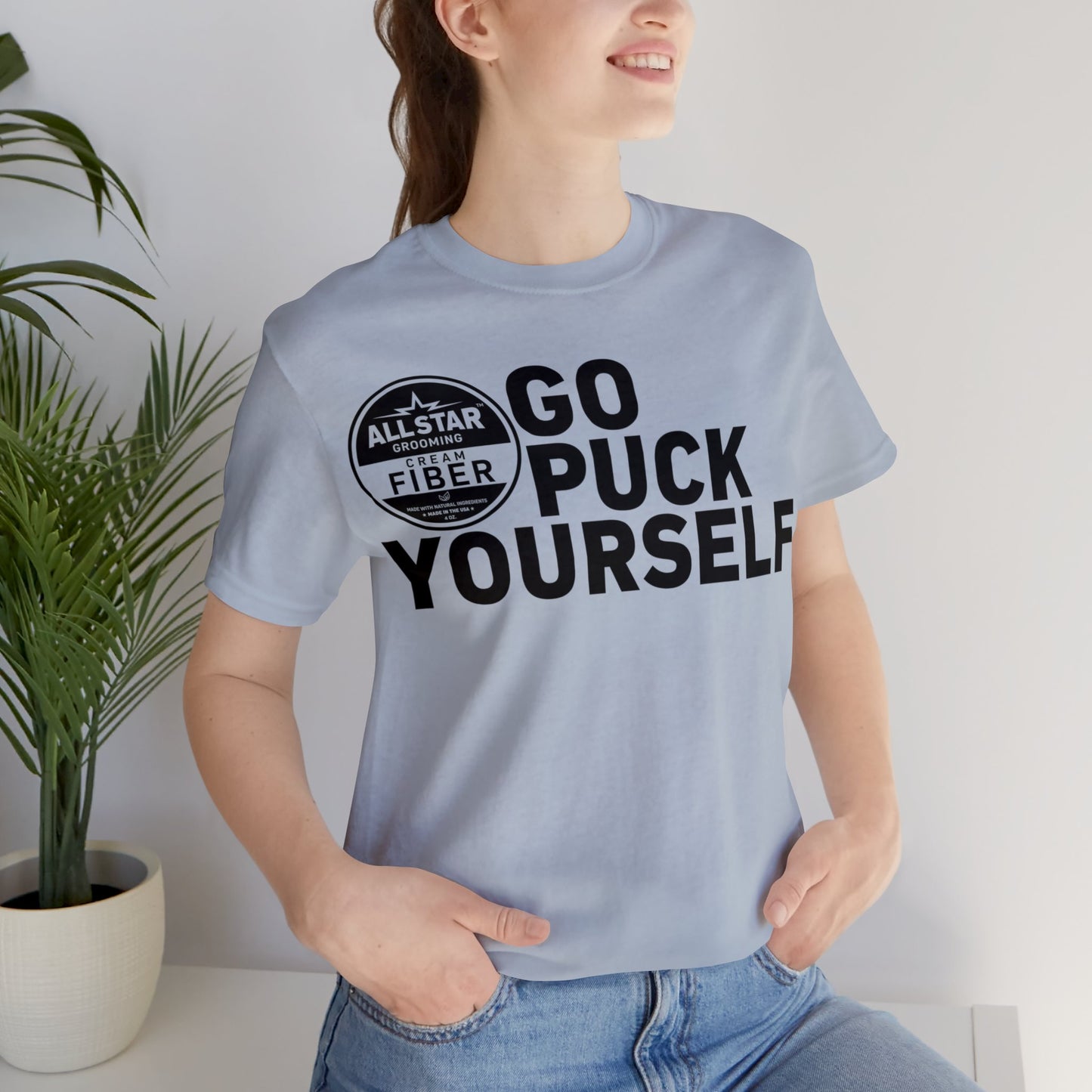 ASG Unisex GO PUCK YOURSELF Short Sleeve Tee