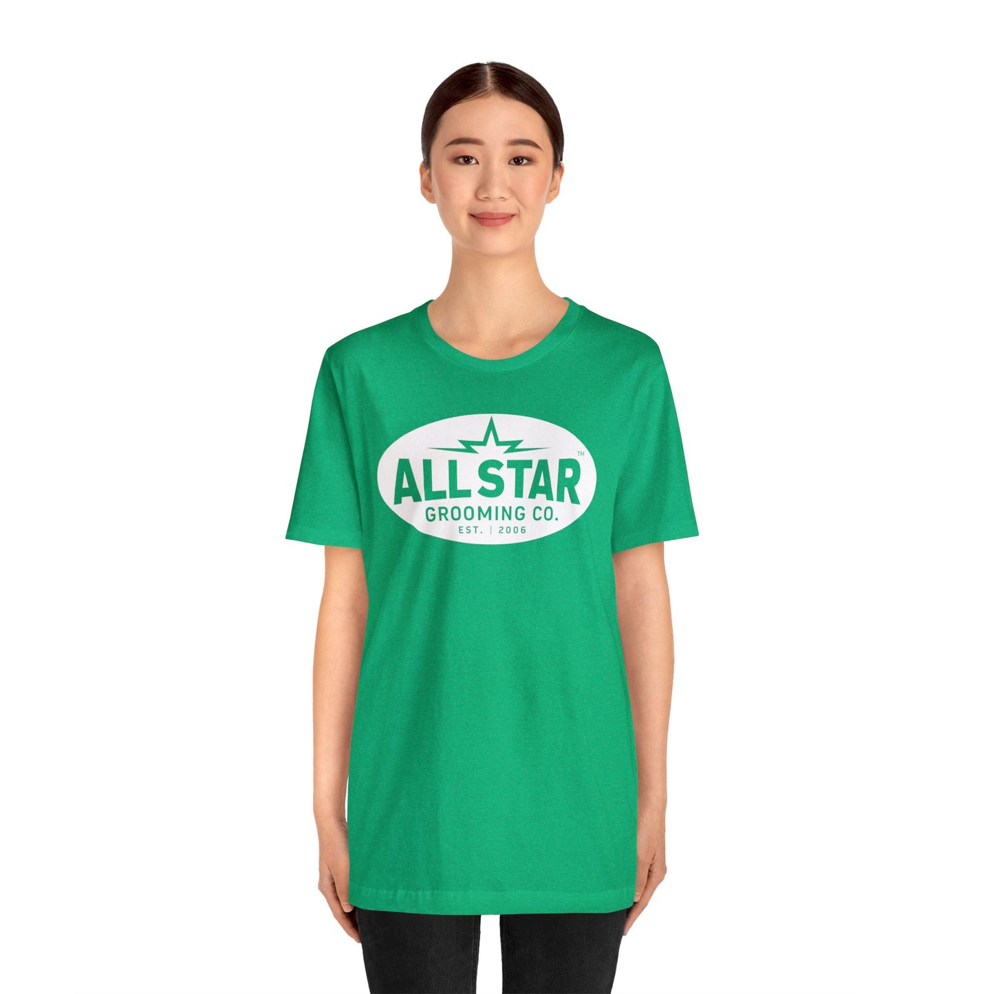ASG Unisex Jersey Vintage White Oval Short Sleeve Tee