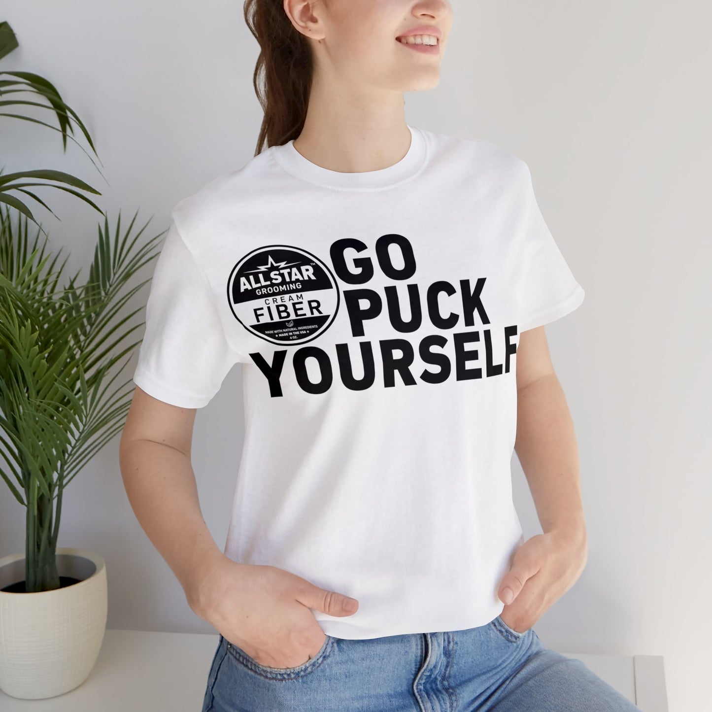 ASG Unisex GO PUCK YOURSELF Short Sleeve Tee