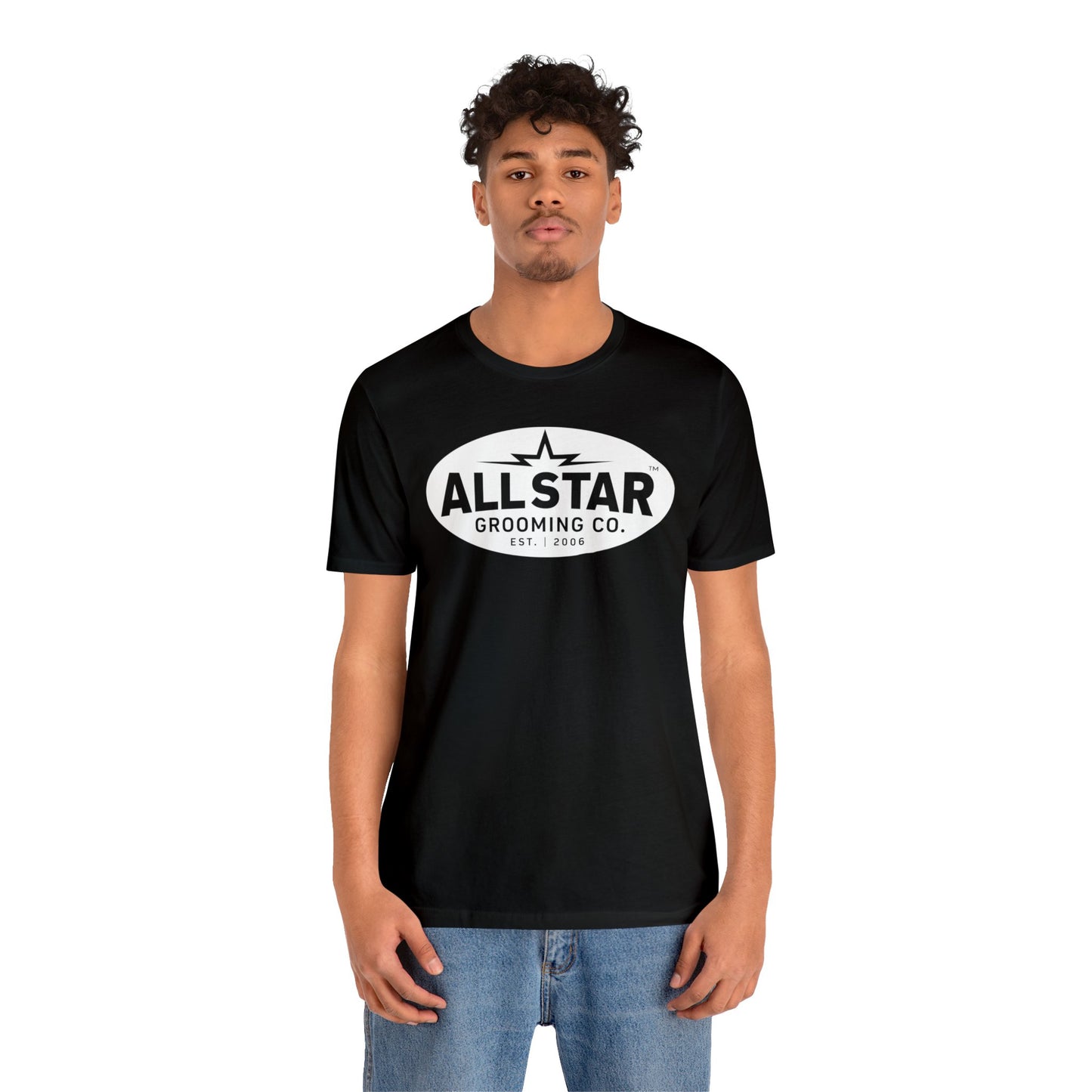 ASG Unisex Jersey Vintage White Oval Short Sleeve Tee