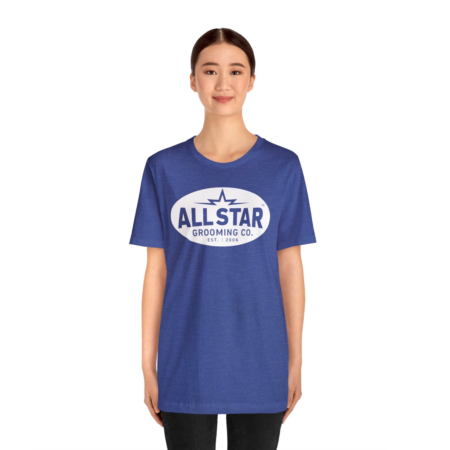 ASG Unisex Jersey Vintage White Oval Short Sleeve Tee