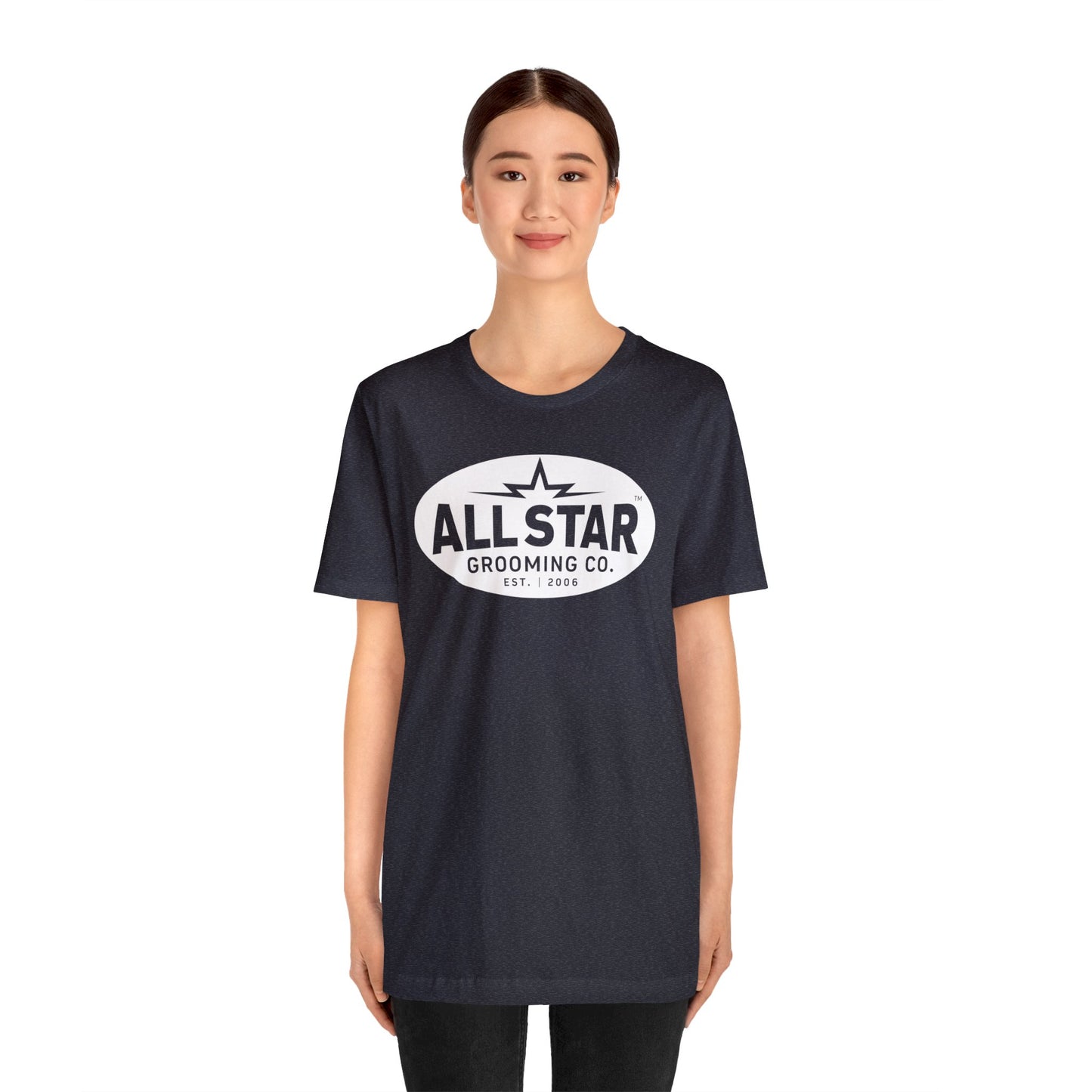 ASG Unisex Jersey Vintage White Oval Short Sleeve Tee