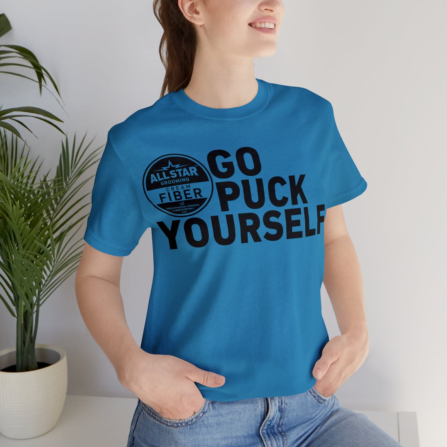ASG Unisex GO PUCK YOURSELF Short Sleeve Tee