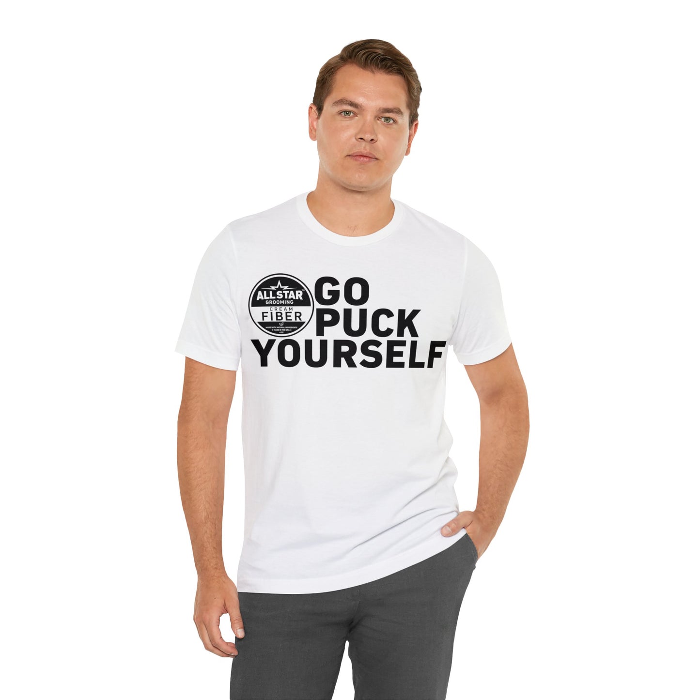 ASG Unisex GO PUCK YOURSELF Short Sleeve Tee