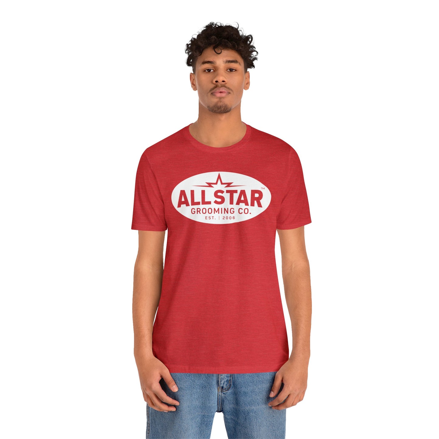 ASG Unisex Jersey Vintage White Oval Short Sleeve Tee