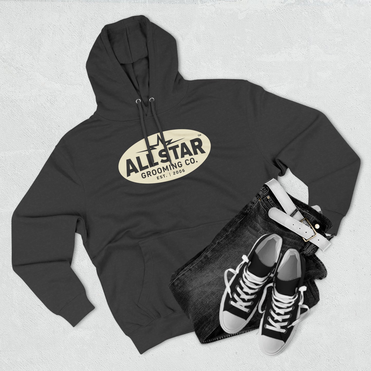 ASG Unisex Premium Vintage Oval Pullover Hoodie