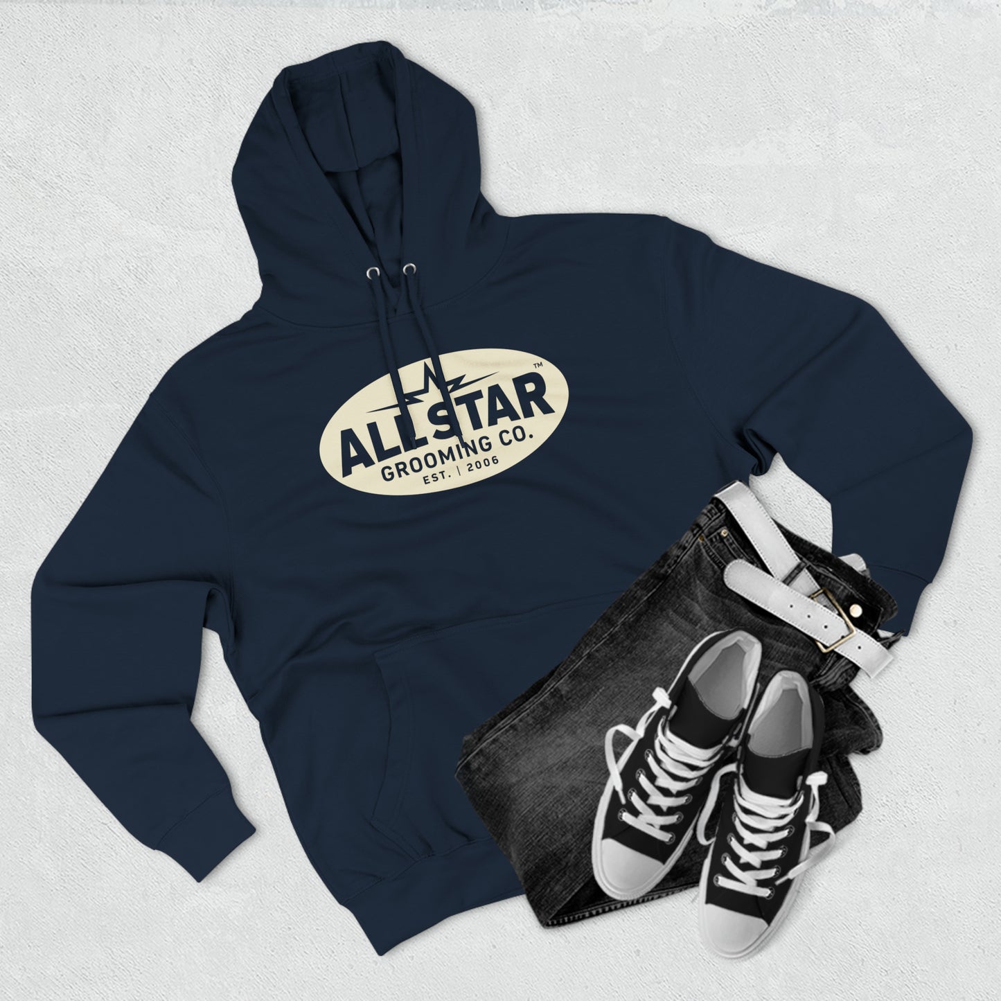 ASG Unisex Premium Vintage Oval Pullover Hoodie