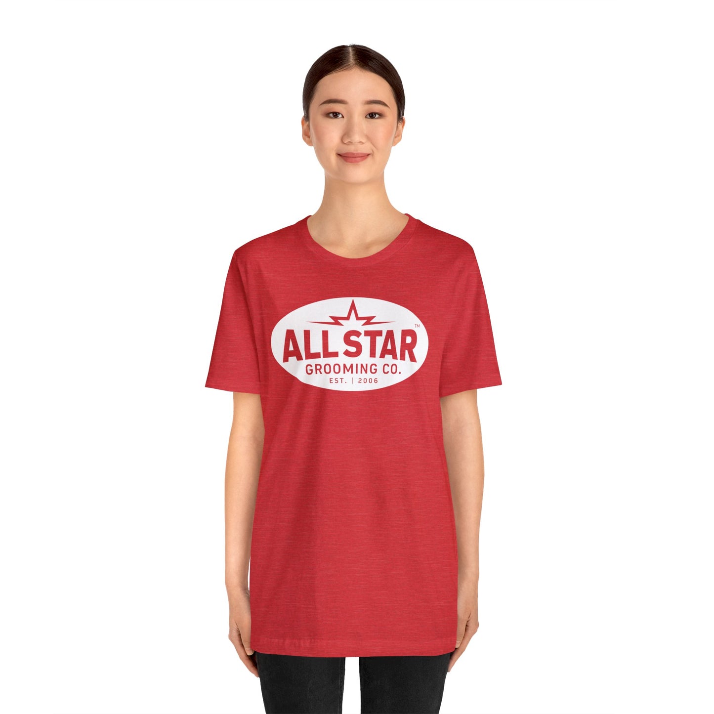 ASG Unisex Jersey Vintage White Oval Short Sleeve Tee