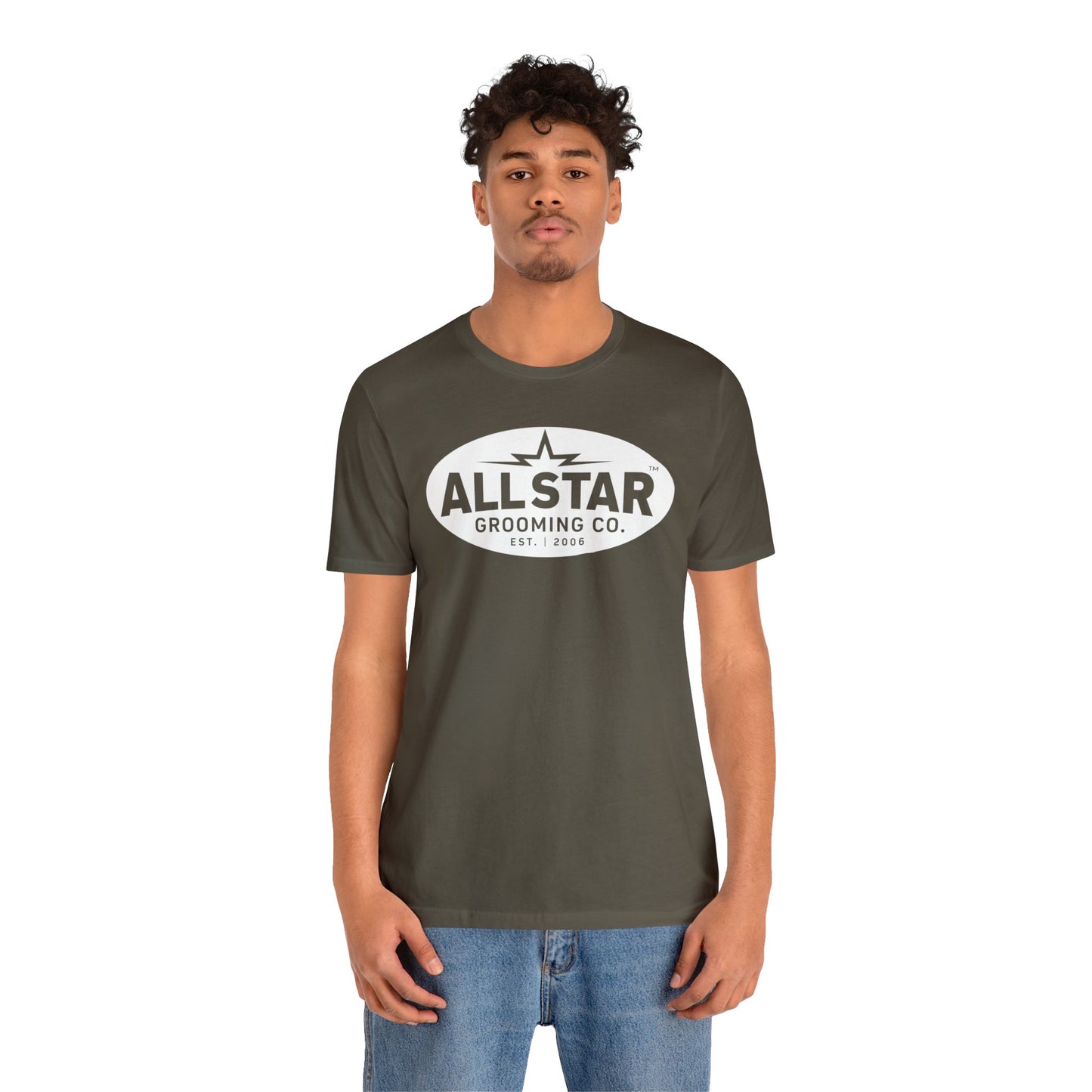 ASG Unisex Jersey Vintage White Oval Short Sleeve Tee