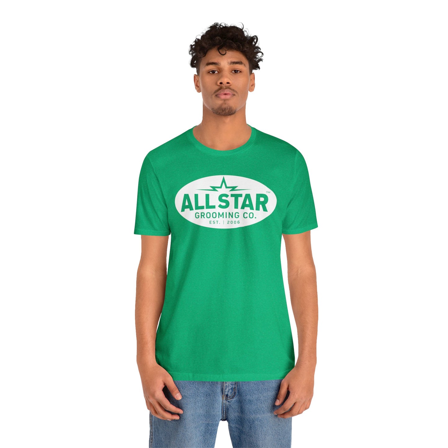 ASG Unisex Jersey Vintage White Oval Short Sleeve Tee