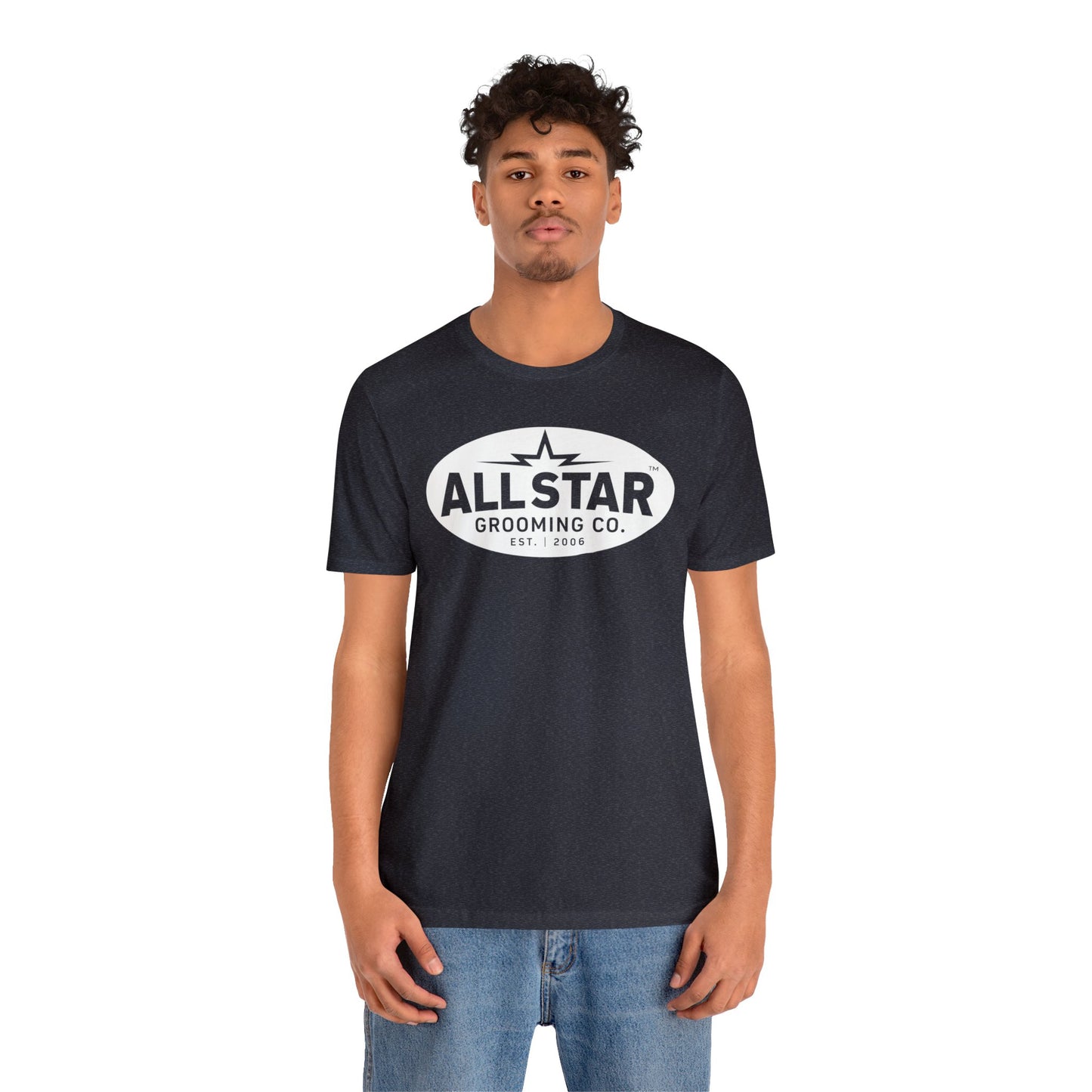 ASG Unisex Jersey Vintage White Oval Short Sleeve Tee