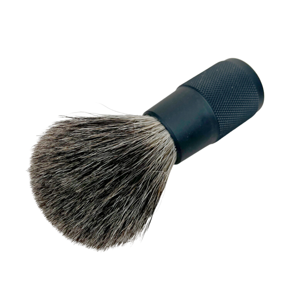 Shave Brush, Matte Black Metal