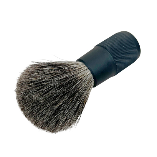Shave Brush, Matte Black Metal